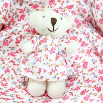Personalised Bear In Nightie And Baby Soft Toy, 2 of 3