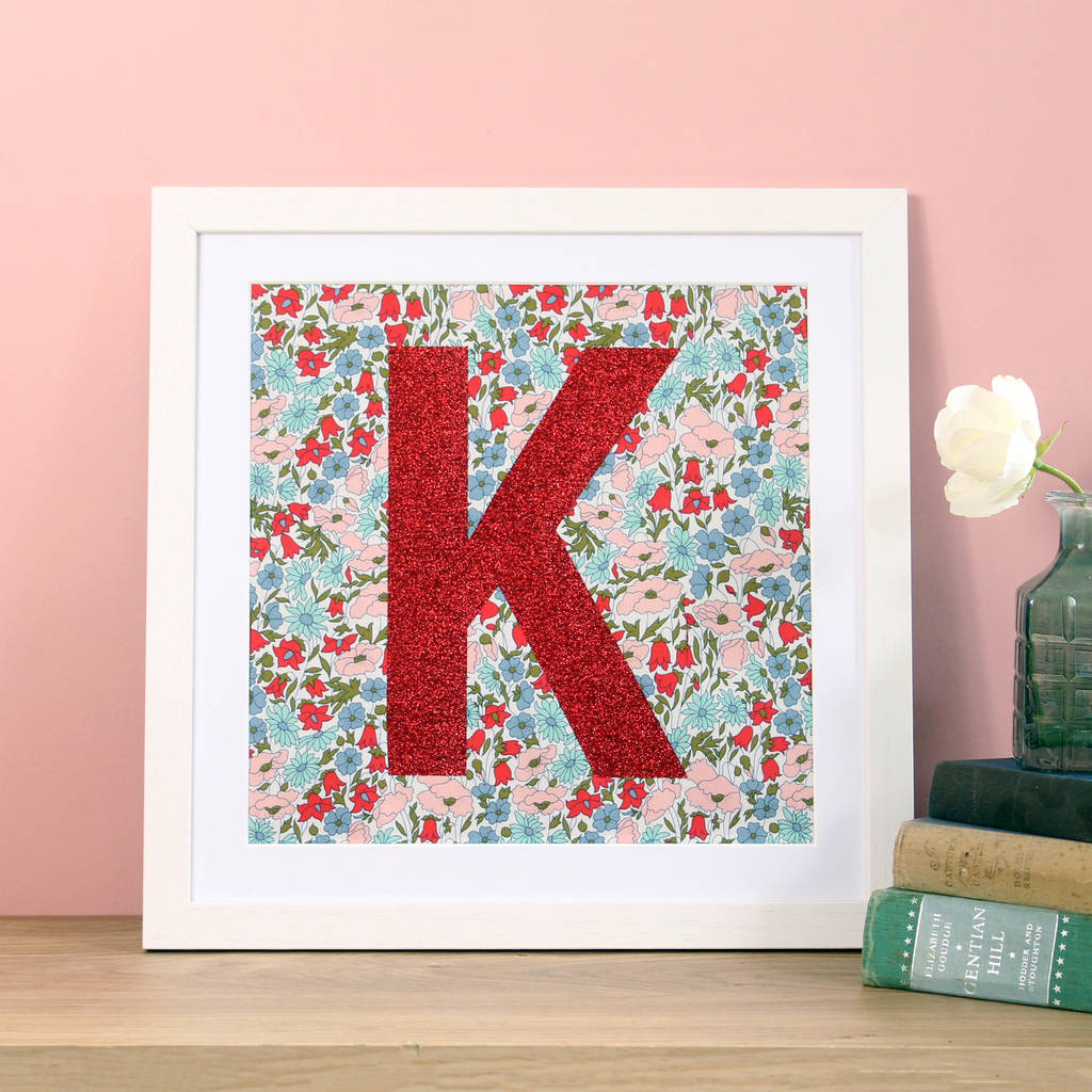 Liberty Fabric Personalised Initial Wall Art, 1 of 6