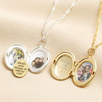 Personalised Birth Flower Locket Necklace, 5 of 5