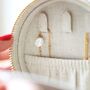 Round Natural Linen Jewellery Case, thumbnail 6 of 7