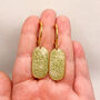 Green Botanical Drop Statement Earrings For Her, thumbnail 5 of 11