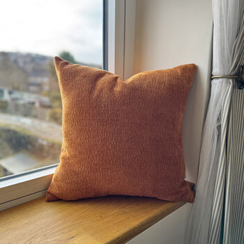 Luxury Soft Brushed Linen Blend Cushion Light Terracotta With Optional Piping, 5 of 5
