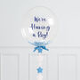 Personalised Baby Blue Star Bubble Balloon, thumbnail 1 of 2