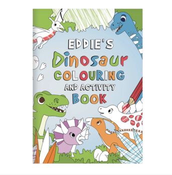 Personalised Dinosaur Colouring Book, 4 of 4