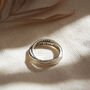 Personalised Interlinked Infinity Silver Band Ring, thumbnail 2 of 9
