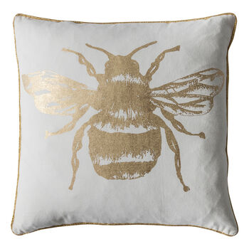 Gold Metallic Bee Cushion, 2 of 2