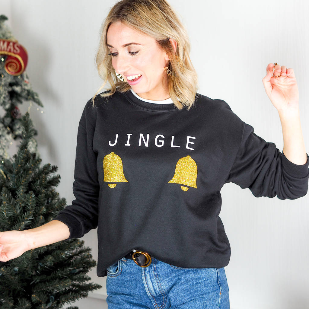 jingle bells christmas jumper sweater by rock on ruby | notonthehighstreet.com