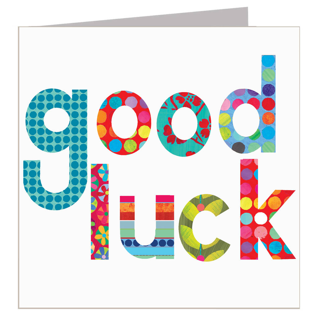 Sparkly Good Luck Card By Kali Stileman Publishing | notonthehighstreet.com