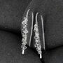 Herkimer Diamond Ear Climbers In Sterling Silver, thumbnail 3 of 7