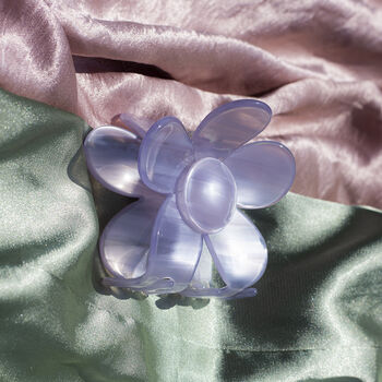 Shiny Flower Claw Hair Clip In Lilac, 2 of 2