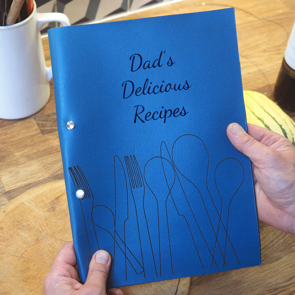 Add Your Own Pages Dad's Recipe Book Recycled Leather, 1 of 3
