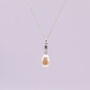 Deco Inspired Pearl Pendant Necklace, thumbnail 3 of 8