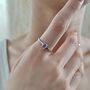 Sterling Silver Moonstone Oval Ring, thumbnail 4 of 10