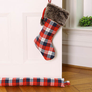 Cosy Home Winter Plaid Draught Excluder, 8 of 9