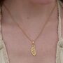 18ct Gold Feather Charm Necklace, thumbnail 1 of 6