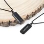 Personalised Men's Black Steel Dog Tag Necklace, thumbnail 2 of 9