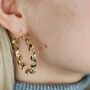 30 Mm Gold Plated Spiral Round Twist Hoop Earrings, thumbnail 5 of 7