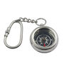 Personalised Silver Colour Compass Keyring, thumbnail 1 of 12