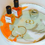 Large Circle Trinket Tray In Orange Margarita, thumbnail 3 of 3