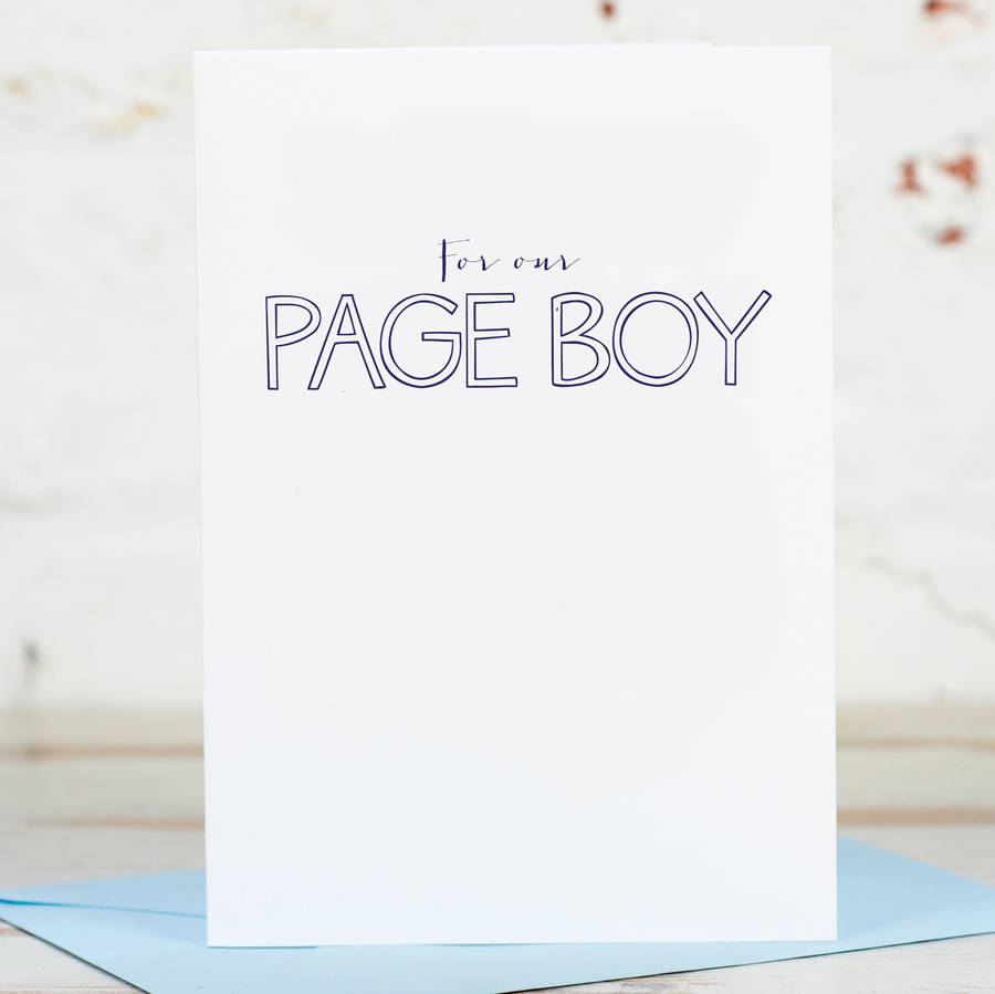 For Our Page Boy Card