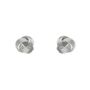 Micro Knot Stud Earrings In Sterling Silver, thumbnail 4 of 12