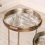 Set Of Two Vintage Gold Fern Nesting Tables, thumbnail 4 of 9