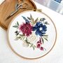 Floral Bouquet Embroidery Hoop Kit, thumbnail 1 of 4
