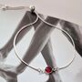 Handmade Adjustable Sterling Silver Swarovski Birthstone Bracelet, thumbnail 1 of 6