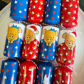 Six Pigs In Blankets Game Christmas Crackers Set, 2 of 6