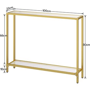 Console Table Tempered Glass Sofa Table Hallway Table, 9 of 9