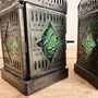 Silver Moroccan Style Lantern Green And Blue Glass, thumbnail 7 of 11