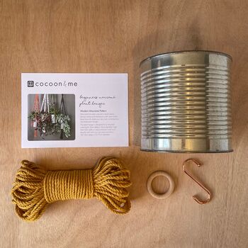 Beginners' Macramé Plant Hanger And Tin Kit, 7 of 10