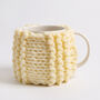 Beginner Ribbed Cup Cosy Knitting Kit, thumbnail 4 of 6