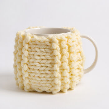 Beginner Ribbed Cup Cosy Knitting Kit, 4 of 6