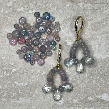 'Aurora' Opal And Aquamarine Drop Earrings, 4 of 6