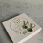 Emerald Four Leaf Clover Rhinestone Earrings, thumbnail 2 of 3