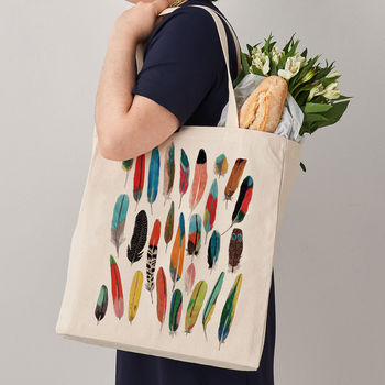 Feathers Canvas Tote Bag, 2 of 4