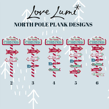 North Pole Family Christmas Wall Hanging Sign Decoration, 5 of 5