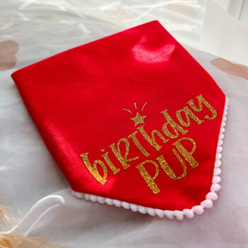 Gold Birthday Dog Bandana, 4 of 7