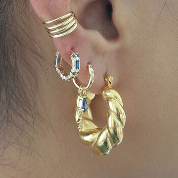 18 K Gold Plated Valentina Hoops, 2 of 7