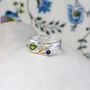 Silver Peridot And Amethyst Ring, thumbnail 1 of 8