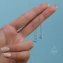 Sterling Silver Blue Opal Planet Threader Earrings, thumbnail 10 of 11
