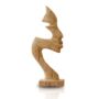 Abstract Travertine Face Sculpture, thumbnail 2 of 2