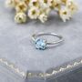 Genuine 6mm Sky Blue Topaz Ring In Sterling Silver, thumbnail 5 of 8