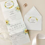 Sunflower Bouquet Concertina Wedding Invitations, thumbnail 1 of 4