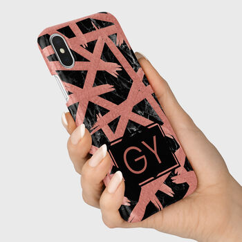 Personalised Rose Gold Marble Phone Case, 3 of 6