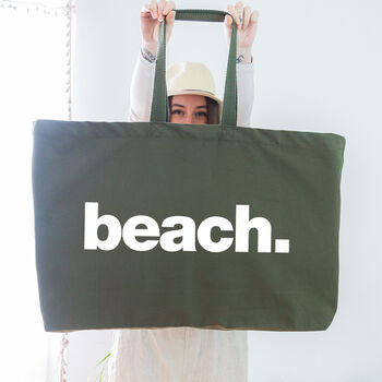 Really Big Beach Bag Olive Green, 2 of 5