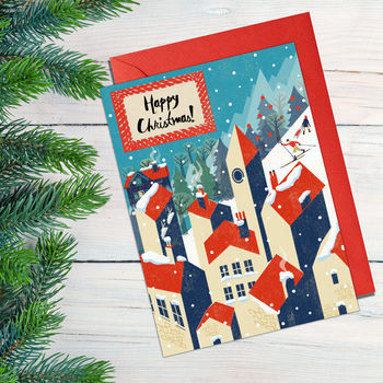 Pack Of Six Nordic Style Christmas Cards, 2 of 8