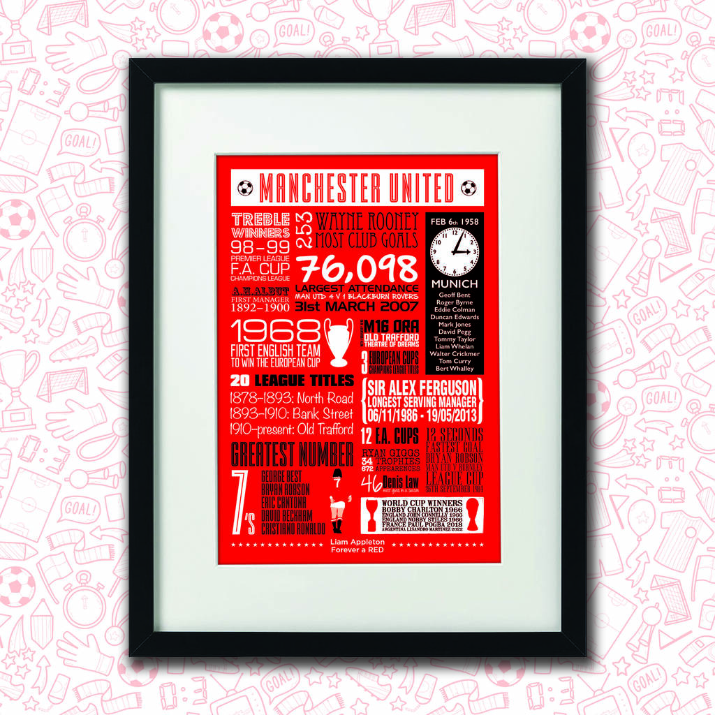 Manchester United Football Club Personalised Print, 1 of 5