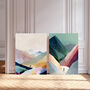 Cycling Mountain Set Of Two Landscape Art Prints, thumbnail 2 of 6